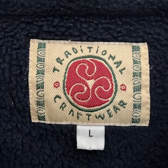 “ traditional craft wear” made in Ireland quarter zip fleece pullover - Picture 3 of 12